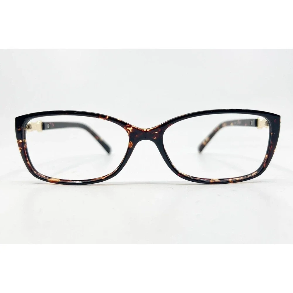 Zenni Eyeglass Frames Women Brown Tortoise Crystal Temple 30852 Medium - Picture 2 of 6